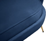 Gardenia Luxe Velvet Sofa with Glam Gold Chrome Legs and Deep Channel Tufting for Modern Elegance