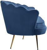 Gardenia Luxe Velvet Sofa with Glam Gold Chrome Legs and Deep Channel Tufting for Modern Elegance