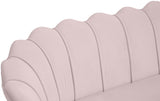 Gardenia Contemporary Loveseat with Deep Channel Tufting and Glam Gold Chrome Legs for Stylish Comfort