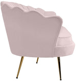 Gardenia Luxe Velvet Sofa with Glam Gold Chrome Legs and Deep Channel Tufting for Modern Elegance