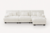 CLOUDIES 134" 3 Seater Sofa with 1 Ottoman