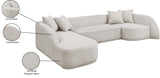 Rita 3-Piece Sectional Sofa - Cozy Fabric Living Room Furniture for Movie Nights and Relaxation