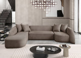 Rita 3-Piece Sectional Sofa - Cozy Fabric Living Room Furniture for Movie Nights and Relaxation