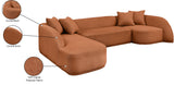 Rita 3-Piece Sectional Sofa - Cozy Fabric Living Room Furniture for Movie Nights and Relaxation