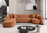 Rita 3-Piece Sectional Sofa - Cozy Fabric Living Room Furniture for Movie Nights and Relaxation