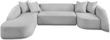 Rita 3-Piece Sectional Sofa - Cozy Fabric Living Room Furniture for Movie Nights and Relaxation