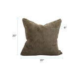 20 x 20 Angora Moss Pillow - Down Insert