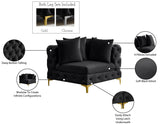 Tremblay Contemporary Corner Chair with Deep Button Tufting and Modular Design for Modern Spaces