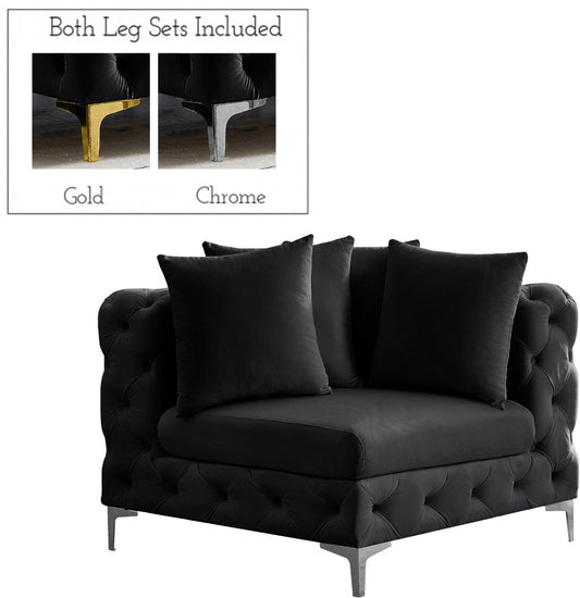Tremblay Contemporary Corner Chair with Deep Button Tufting and Modular Design for Modern Spaces