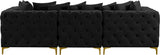 Tremblay Modular Sofa with Luxurious Velvet, Deep Button Tufting & Customizable Gold Chrome Legs