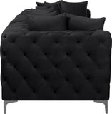 Tremblay Modular Sofa with Luxurious Velvet, Deep Button Tufting & Customizable Gold Chrome Legs