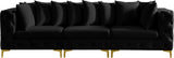 Tremblay Modular Sofa with Luxurious Velvet, Deep Button Tufting & Customizable Gold Chrome Legs