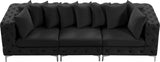 Tremblay Modular Sofa with Luxurious Velvet, Deep Button Tufting & Customizable Gold Chrome Legs