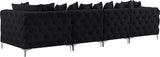 Tremblay Modular Sofa with Luxurious Velvet, Deep Button Tufting & Customizable Gold Chrome Legs