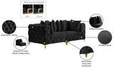 Tremblay Modular Sofa with Luxurious Velvet, Deep Button Tufting & Customizable Gold Chrome Legs