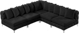 Tremblay Velvet Modular Sectional Sofa - Stylish Deep Button Tufting & Gold Chrome Legs Included