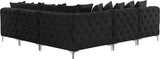 Tremblay Velvet Modular Sectional Sofa - Stylish Deep Button Tufting & Gold Chrome Legs Included
