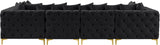 Tremblay Velvet Modular Sectional Sofa - Stylish Deep Button Tufting & Gold Chrome Legs Included