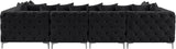 Tremblay Velvet Modular Sectional Sofa - Stylish Deep Button Tufting & Gold Chrome Legs Included