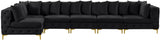 Tremblay Velvet Modular Sectional Sofa - Stylish Deep Button Tufting & Gold Chrome Legs Included