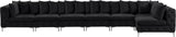 Tremblay Velvet Modular Sectional Sofa - Stylish Deep Button Tufting & Gold Chrome Legs Included