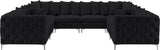 Tremblay Velvet Modular Sectional Sofa - Stylish Deep Button Tufting & Gold Chrome Legs Included