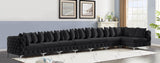 Tremblay Velvet Modular Sectional Sofa - Stylish Deep Button Tufting & Gold Chrome Legs Included