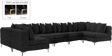 Tremblay Velvet Modular Sectional Sofa - Stylish Deep Button Tufting & Gold Chrome Legs Included