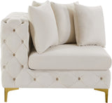 Tremblay Contemporary Corner Chair with Deep Button Tufting and Modular Design for Modern Spaces