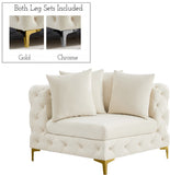 Tremblay Contemporary Corner Chair with Deep Button Tufting and Modular Design for Modern Spaces