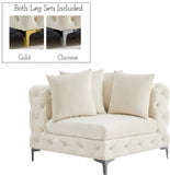 Tremblay Contemporary Corner Chair with Deep Button Tufting and Modular Design for Modern Spaces