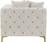 Tremblay Contemporary Corner Chair with Deep Button Tufting and Modular Design for Modern Spaces