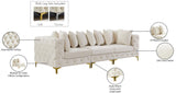 Tremblay Modular Sofa with Luxurious Velvet, Deep Button Tufting & Customizable Gold Chrome Legs