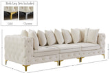 Tremblay Modular Sofa with Luxurious Velvet, Deep Button Tufting & Customizable Gold Chrome Legs