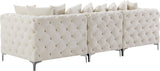 Tremblay Modular Sofa with Luxurious Velvet, Deep Button Tufting & Customizable Gold Chrome Legs