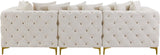 Tremblay Modular Sofa with Luxurious Velvet, Deep Button Tufting & Customizable Gold Chrome Legs