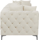 Tremblay Modular Sofa with Luxurious Velvet, Deep Button Tufting & Customizable Gold Chrome Legs