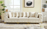 Tremblay Modular Sofa with Luxurious Velvet, Deep Button Tufting & Customizable Gold Chrome Legs
