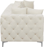 Tremblay Modular Sofa with Luxurious Velvet, Deep Button Tufting & Customizable Gold Chrome Legs