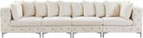 Tremblay Modular Sofa with Luxurious Velvet, Deep Button Tufting & Customizable Gold Chrome Legs