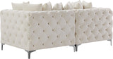 Tremblay Modular Sofa with Luxurious Velvet, Deep Button Tufting & Customizable Gold Chrome Legs