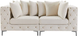 Tremblay Modular Sofa with Luxurious Velvet, Deep Button Tufting & Customizable Gold Chrome Legs