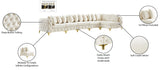 Tremblay Velvet Modular Sectional Sofa with Deep Button Tufting and Stylish Gold & Chrome Legs