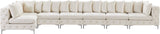 Tremblay Velvet Modular Sectional Sofa with Deep Button Tufting and Stylish Gold & Chrome Legs