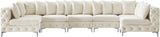 Tremblay Velvet Modular Sectional Sofa with Deep Button Tufting and Stylish Gold & Chrome Legs