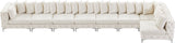 Tremblay Velvet Modular Sectional Sofa with Deep Button Tufting and Stylish Gold & Chrome Legs