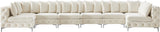 Tremblay Velvet Modular Sectional Sofa with Deep Button Tufting and Stylish Gold & Chrome Legs