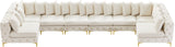 Tremblay Velvet Modular Sectional Sofa with Deep Button Tufting and Stylish Gold & Chrome Legs