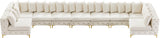 Tremblay Velvet Modular Sectional Sofa with Deep Button Tufting and Stylish Gold & Chrome Legs