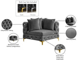 Tremblay Contemporary Corner Chair with Deep Button Tufting and Modular Design for Modern Spaces